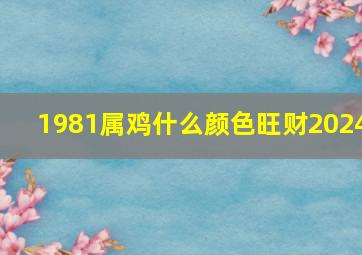 1981属鸡什么颜色旺财2024