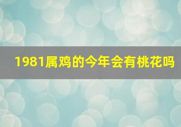 1981属鸡的今年会有桃花吗