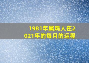 1981年属鸡人在2021年的每月的运程