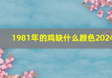 1981年的鸡缺什么颜色2024