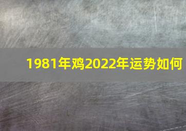 1981年鸡2022年运势如何