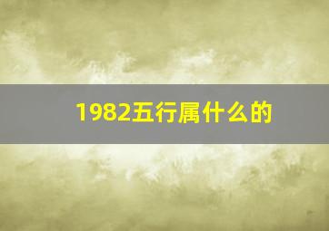 1982五行属什么的