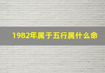 1982年属于五行属什么命