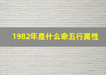 1982年是什么命五行属性