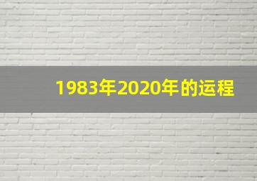 1983年2020年的运程