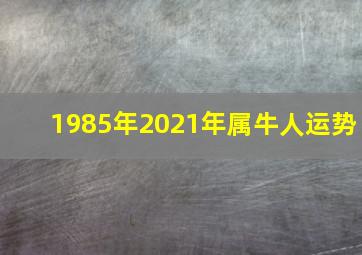 1985年2021年属牛人运势