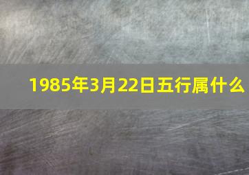 1985年3月22日五行属什么