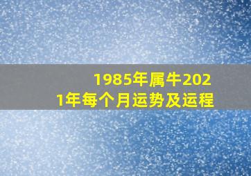 1985年属牛2021年每个月运势及运程