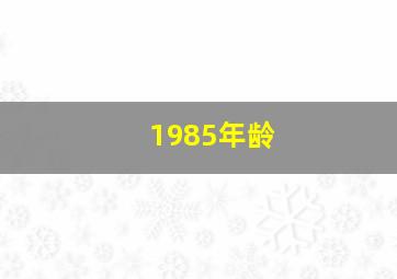 1985年龄