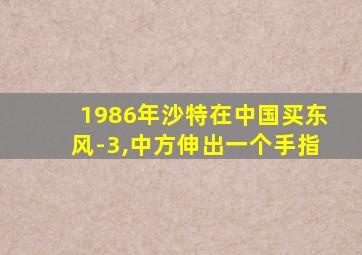 1986年沙特在中国买东风-3,中方伸出一个手指