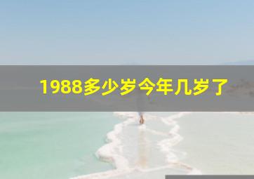 1988多少岁今年几岁了