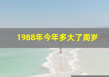 1988年今年多大了周岁