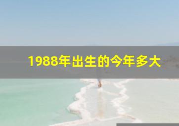 1988年出生的今年多大