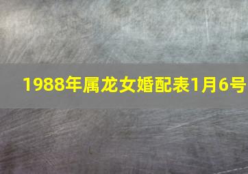 1988年属龙女婚配表1月6号