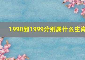 1990到1999分别属什么生肖