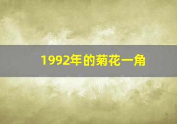 1992年的菊花一角