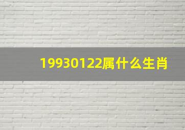 19930122属什么生肖