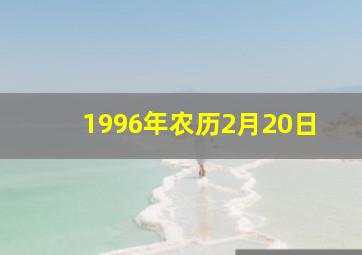 1996年农历2月20日