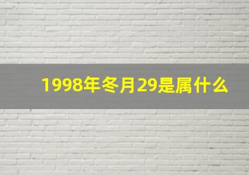 1998年冬月29是属什么