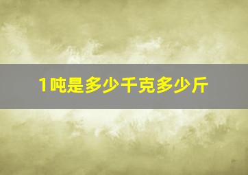 1吨是多少千克多少斤