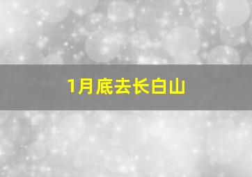 1月底去长白山