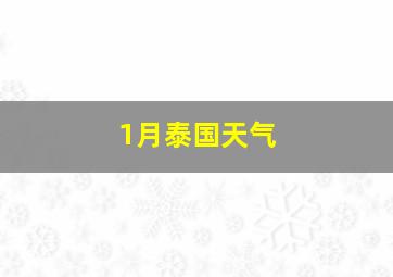 1月泰国天气