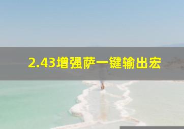 2.43增强萨一键输出宏