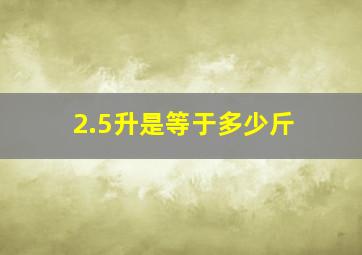 2.5升是等于多少斤