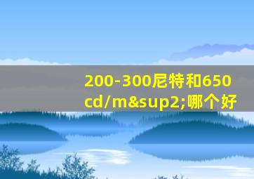 200-300尼特和650cd/m²哪个好