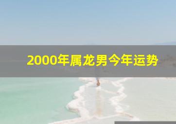 2000年属龙男今年运势