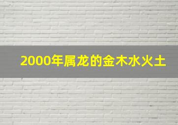 2000年属龙的金木水火土