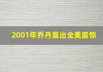 2001年乔丹复出全美震惊