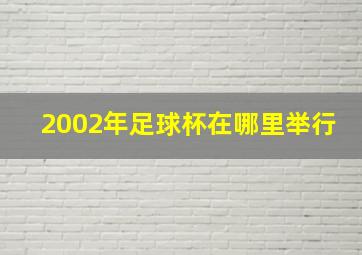 2002年足球杯在哪里举行