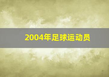 2004年足球运动员