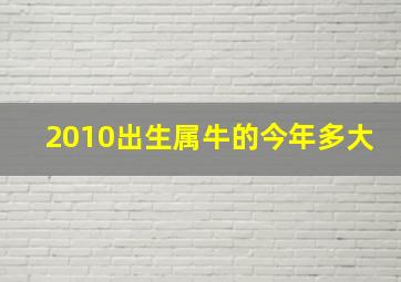 2010出生属牛的今年多大