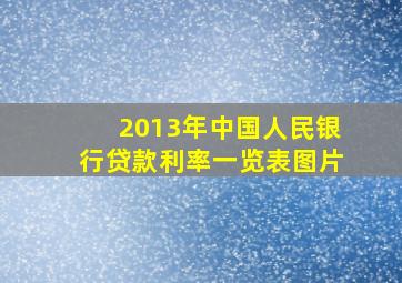 2013年中国人民银行贷款利率一览表图片