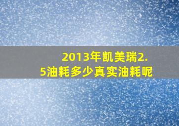 2013年凯美瑞2.5油耗多少真实油耗呢