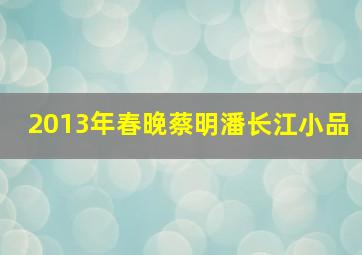 2013年春晚蔡明潘长江小品