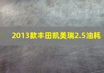 2013款丰田凯美瑞2.5油耗