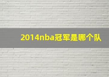 2014nba冠军是哪个队