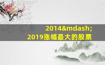 2014—2019涨幅最大的股票