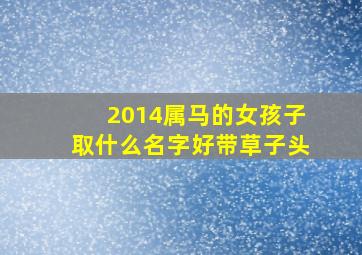 2014属马的女孩子取什么名字好带草子头