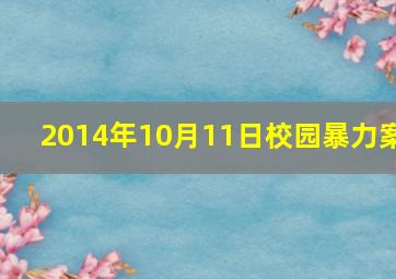 2014年10月11日校园暴力案