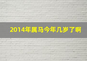 2014年属马今年几岁了啊