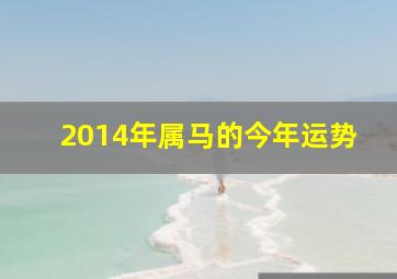 2014年属马的今年运势