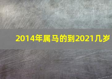 2014年属马的到2021几岁