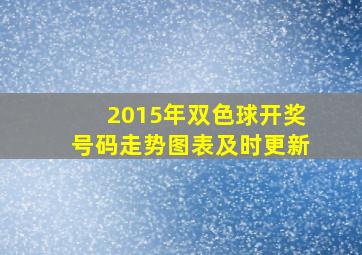 2015年双色球开奖号码走势图表及时更新