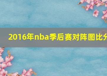 2016年nba季后赛对阵图比分