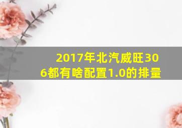 2017年北汽威旺306都有啥配置1.0的排量