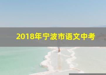 2018年宁波市语文中考